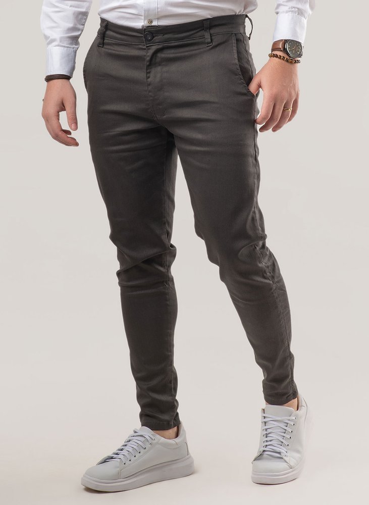 01 calca alfaiataria skinny cinza escuro