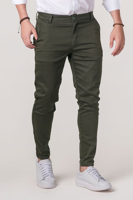 01 calca alfaiataria skinny verde militar