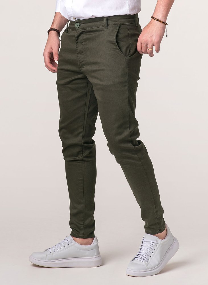 03 calca alfaiataria skinny verde militar