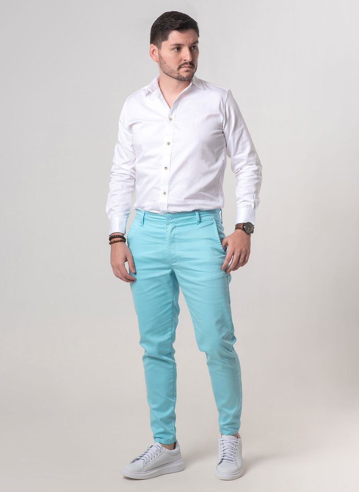 04 calca alfaiataria skinny azul turquesa