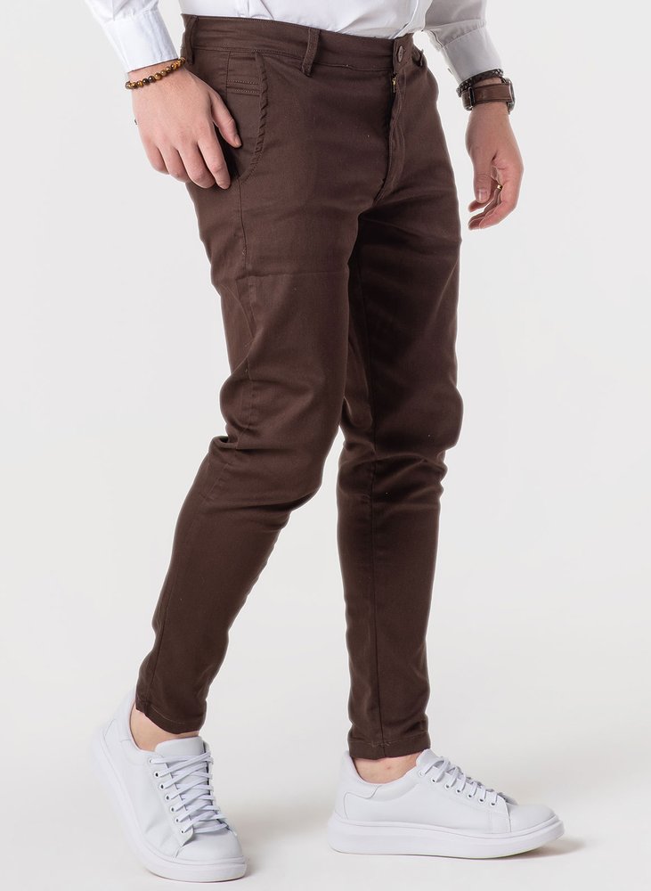 02 calca alfaiataria skinny marrom