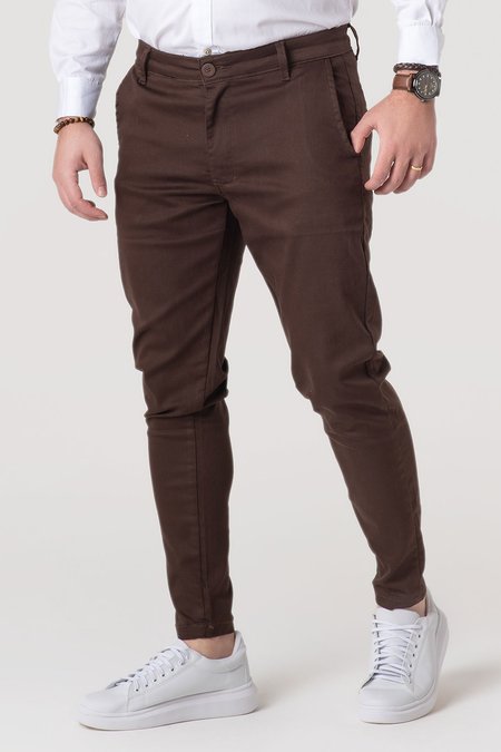 04 calca alfaiataria skinny marrom