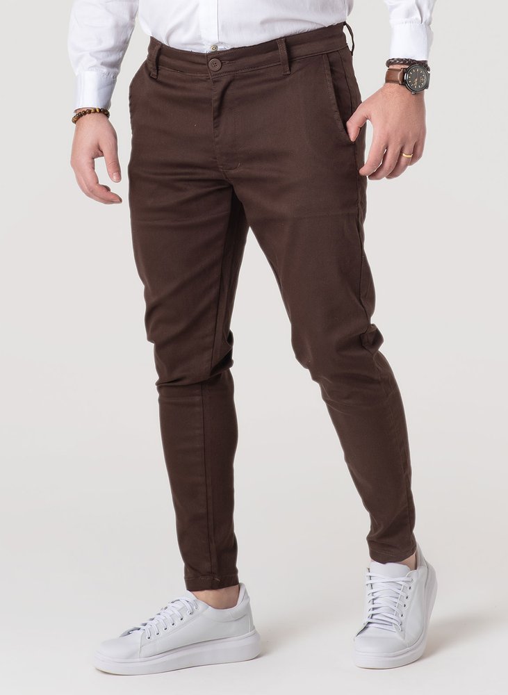 04 calca alfaiataria skinny marrom