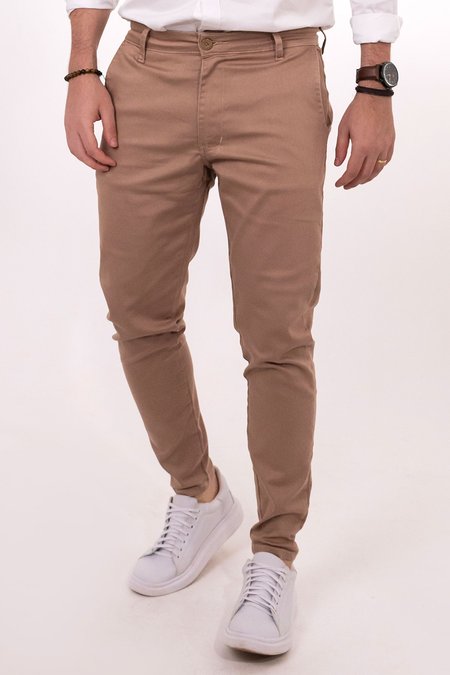 03 calca alfaiataria skinny caqui