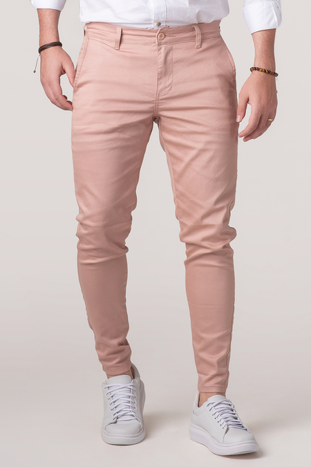 01 calca alfaiataria skinny salmao