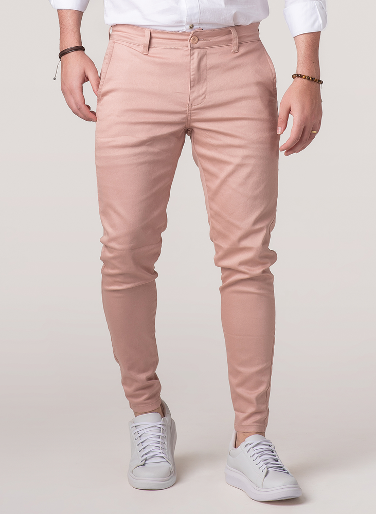 01 calca alfaiataria skinny salmao